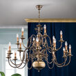 Candelabru clasic alama patinata 18xE14/40W, Stilluster LU 1239/8+4 Patina Orion
